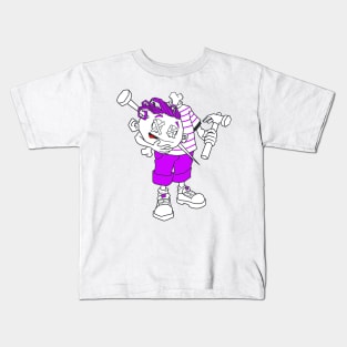 Mr. Sinmo (Julia style) purple Kids T-Shirt